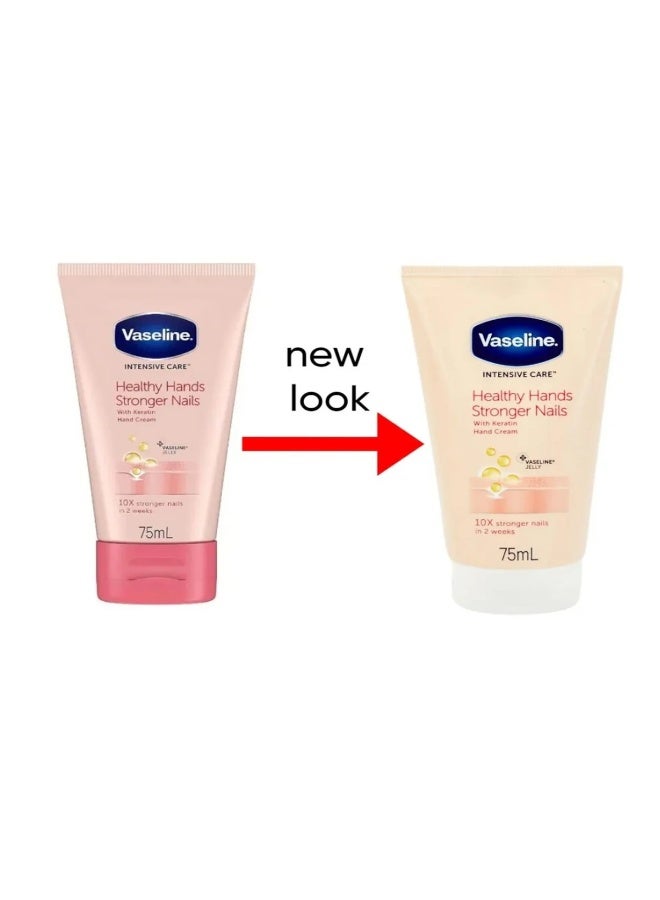 فازلين Healthmarket Vaseline Healthy Hands And Stronger Nails Hand Cream 75Ml - Image 2